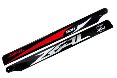 ZEAL Carbon Fiber Main Blades 500mm (Red)