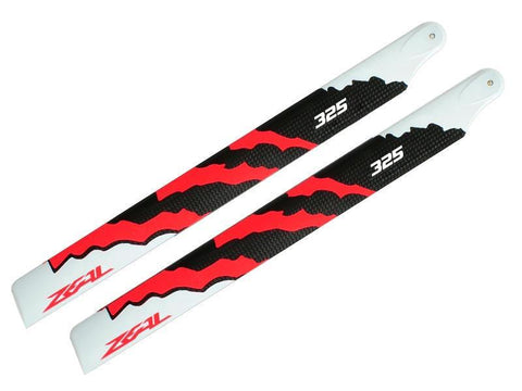ZEAL Energy Carbon Fiber Main Blades 325mm (Neon Orange)