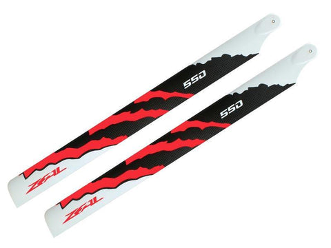 ZEAL Energy Carbon Fiber Main Blades 550mm (Neon Orange)