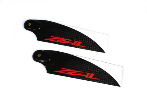 Zeal Carbon Fiber Tail Blades 62mm (Red)