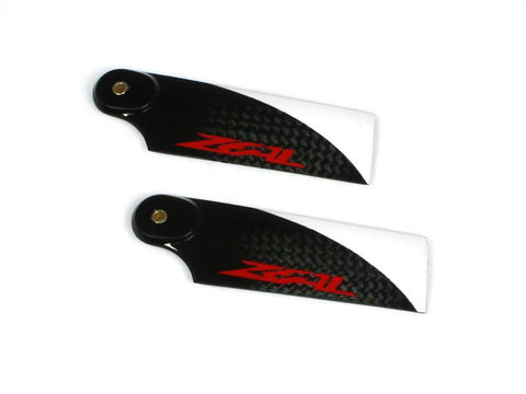 Zeal Carbon Fiber Tail Blades 72mm (Red)