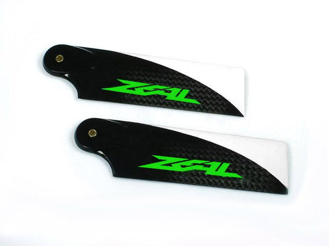 Zeal Carbon Fiber Tail Blades 95mm (Green)