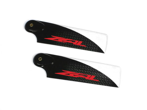 Zeal Carbon Fiber Tail Blades 95mm (Neon Orange)