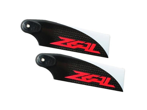 Zeal Carbon Fiber Tail Blades 105mm (Neon Orange)