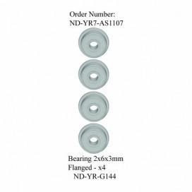 Bearing 2x6x3mm Flanged