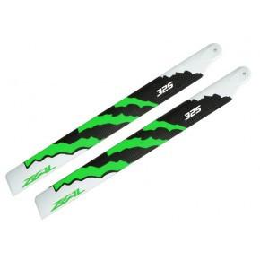 ZEAL Energy Carbon Fiber Main Blades 325mm (Green)