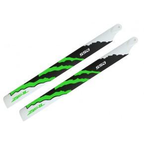 ZEAL Energy Carbon Fiber Main Blades 550mm (Green)